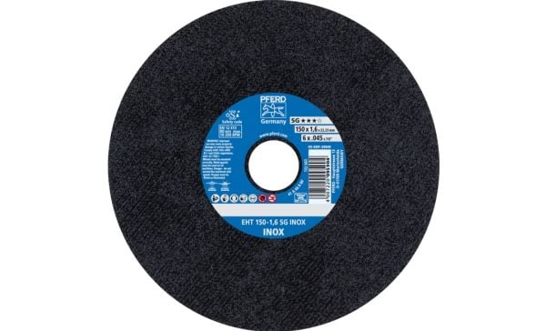 PFERD EHT 150-1,6 SG INOX, Stål, Rustfritt stål, PFERD, 2,22 cm, 15 cm, 10200 o/min, 25 stk