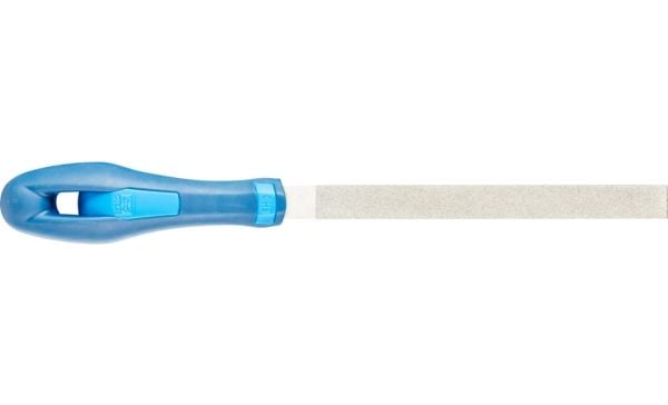 PFERD 15401192, Fil, Flatfil, Slipemateriale, Innsatsherdet stål, Ferritt, Glass, Grafitt, Stål, Teknisk keramikk, Karbid, Blå, Ergonomisk, 13 mm