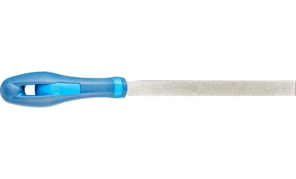 PFERD 15401195, Fil, Flatfil, Slipemateriale, Innsatsherdet stål, Ferritt, Glass, Grafitt, Stål, Teknisk keramikk, Karbid, Blå, Ergonomisk, 13 mm