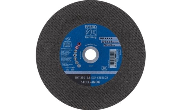 PFERD 4007220282014, Katkaisulaikka, Metalli, 6600 RPM, Musta, Sininen, 23 cm, 2,8 mm PFERD 4007220282014, Katkaisulaikka, Metalli, 6600 RPM, Musta, Sininen, 23 cm, 2,8 mm