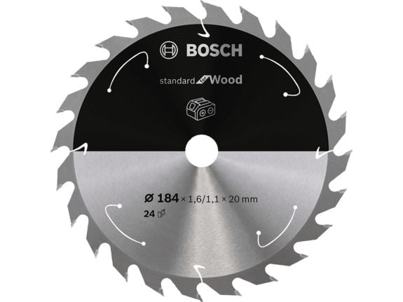 Bosch RUNDSAVKLINGE ACCU STD TRÆ 184X20MM 24T 24T