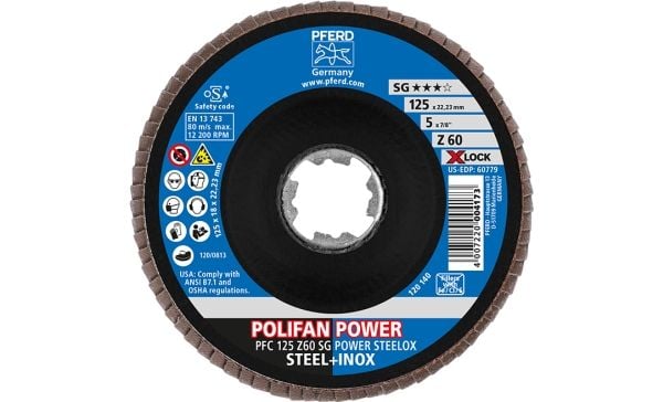 PFERD 67786126, 12,5 cm, 12200 RPM, 60 g, 10 stykker