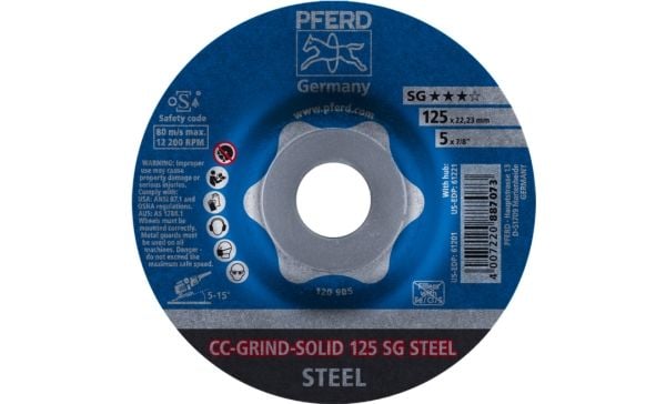 PFERD 64185125, 12,5 cm, 2,22 cm, 12200 RPM, 10 stykker