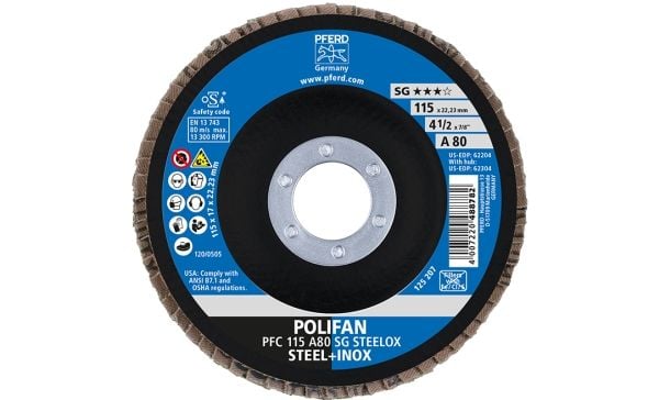 PFERD 67748115, 11,5 cm, 2,22 cm, 13300 RPM, 80 g, 10 stykker