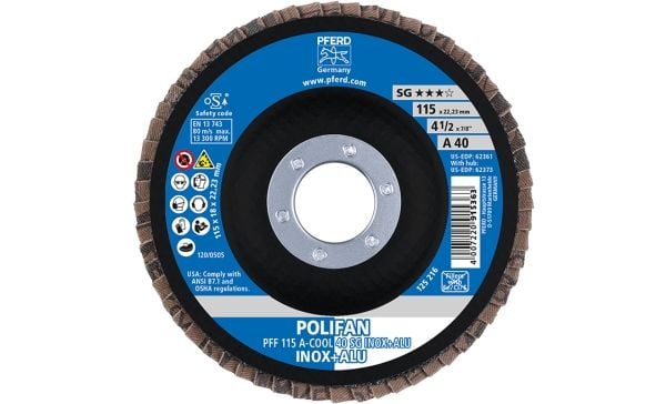 PFERD 67654115, 2,22 cm, 11,5 cm, 13300 kierrosta minuutissa, 40 g, 10 kpl
