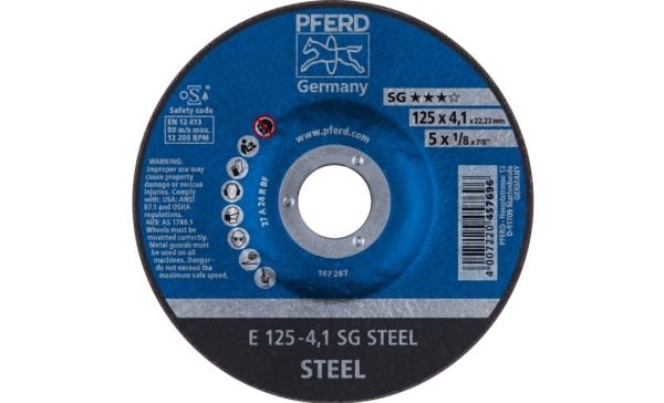 PFERD 62212426, 12,5 cm, 4,1 mm, 12200 RPM, 10 kpl