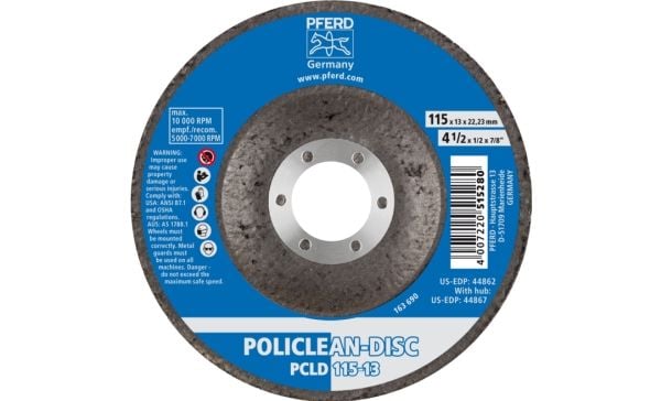 PFERD 44692715, 10000 RPM, 2,22 cm, 11,5 cm, 13 mm, 5 stykker