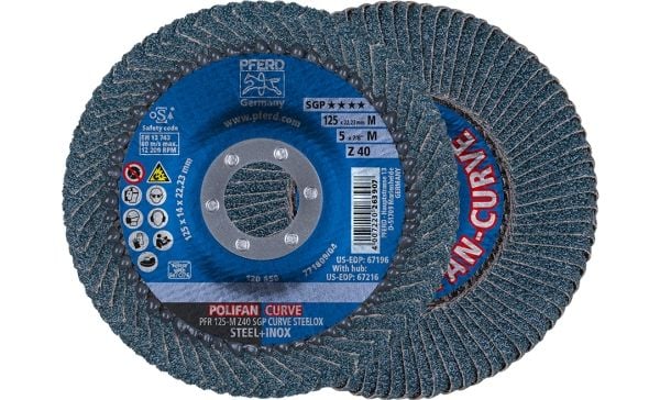 PFERD 67689052, 12,5 cm, 12200 RPM, 40 g, 10 stykker