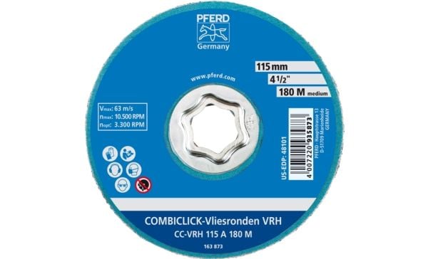 PFERD 42000051, 10500 RPM, 11,5 cm, 180 g, 10 stykker