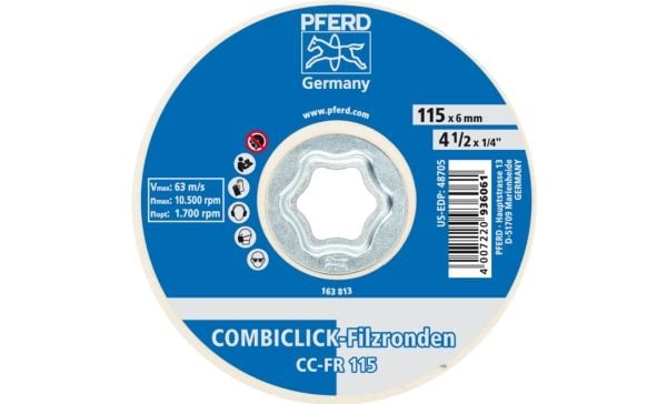 PFERD 42003015, 10500 RPM, 11,5 cm, 5 stykker