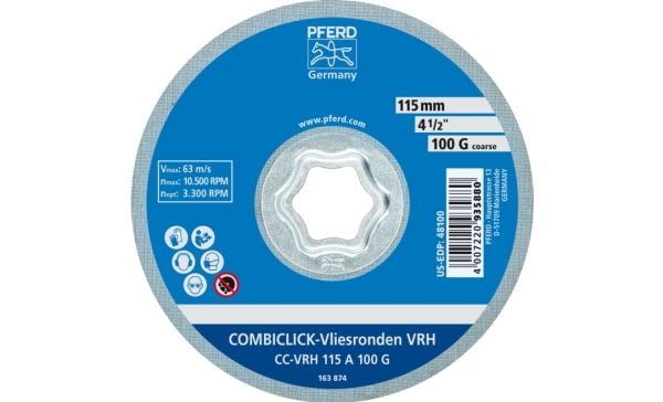 PFERD 42000052, 10500 RPM, 11,5 cm, 100 g, 10 stykker