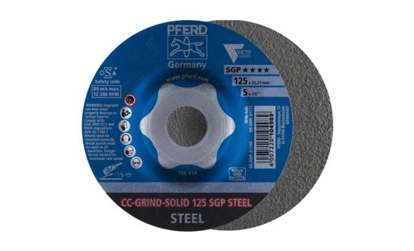 PFERD 64187126, 12,5 cm, 2,22 cm, 12200 RPM, 10 stykker