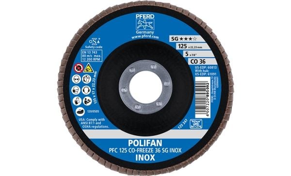 PFERD 67712536, 2,22 cm, 12,5 cm, 12200 RPM, 36 g, 10 styck