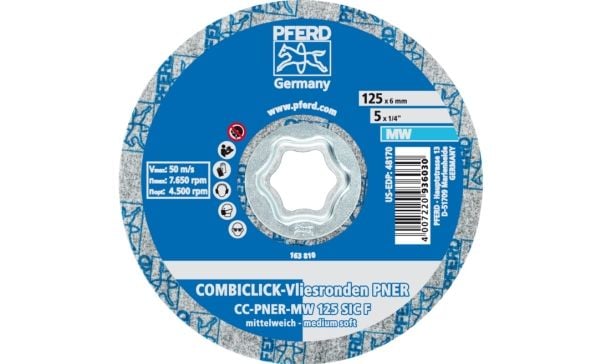 PFERD 42002096, 7650 RPM, 12,5 cm, 5 kpl