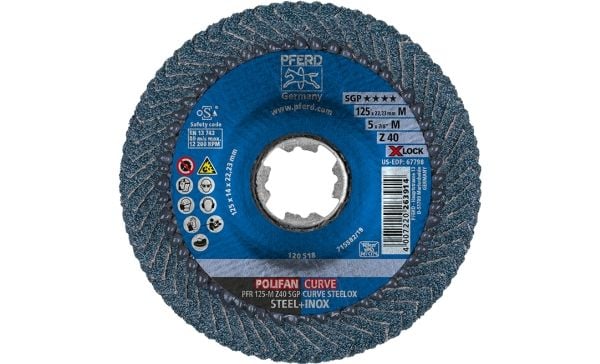 PFERD 67689053, 12,5 cm, 12200 RPM, 40 g, 10 stykker