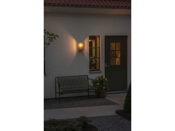 Konstsmide 7347-750, Utendørs veggbelysning, Svart, Stål, IP44, Fasade, I