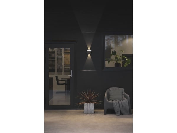 Håndverk Cremona -seinävalaisin, vaaka, LED, anthrasiitti