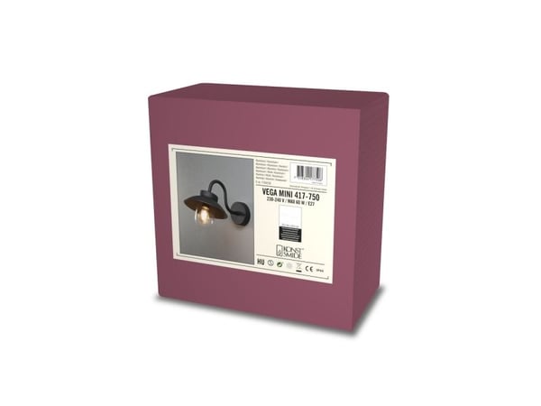 Konstsmide 417-750, Utendørs veggbelysning, Sort, Aluminium, IP44, Fasade, I