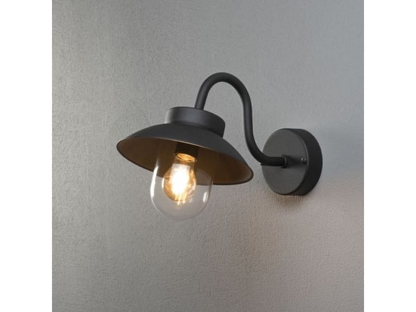 Konstsmide 417-750, Utendørs veggbelysning, Sort, Aluminium, IP44, Fasade, I