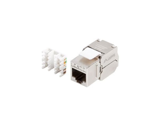 Lanberg KSF7-2000 - Modulinnlegg - CAT 7 - FTP - RJ-45 - sølv