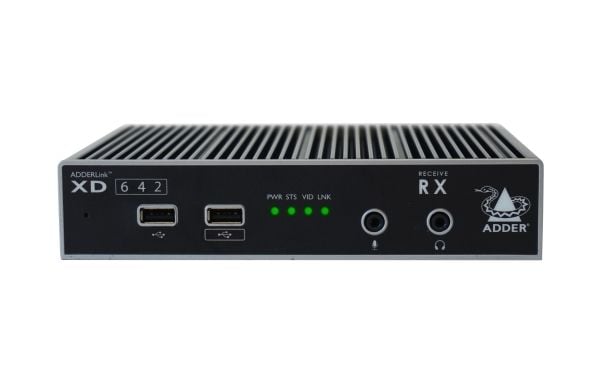 ADDER XD642P-DP, Sender og Mottaker, Koblet med ledninger (ikke trådløs), 4000 m, Cat6, Cat6+, Cat6a, Cat6e, Cat7, Cat7e, Cat8.1, Fiber, 4096 x 216...