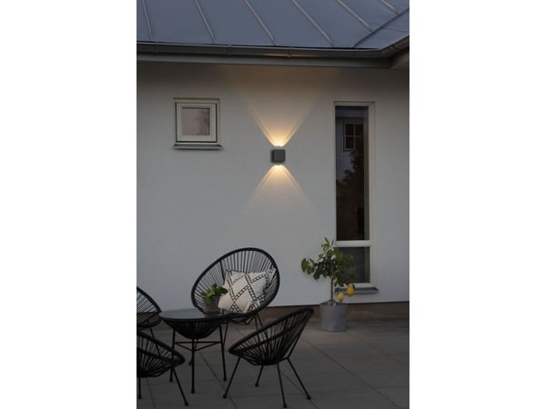 Konstsmide Chieri, Appeared, Square, 4 pære(r), 3000 K, IP54, Hvit