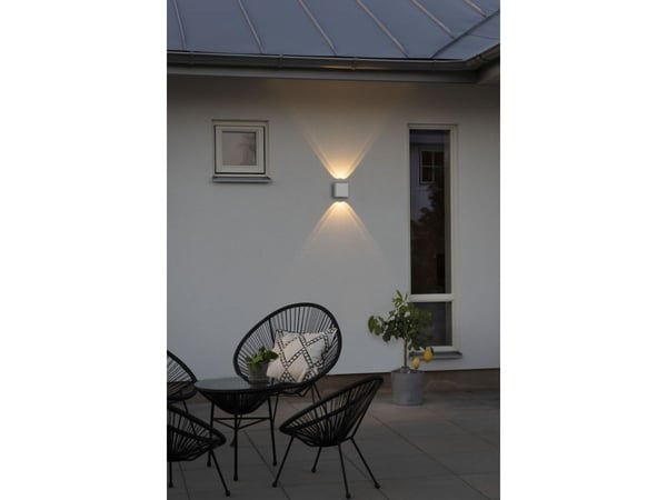 Konstsmide Chieri, Appeared, Square, 4 pære(r), 3000 K, IP54, Antracitt, Grå