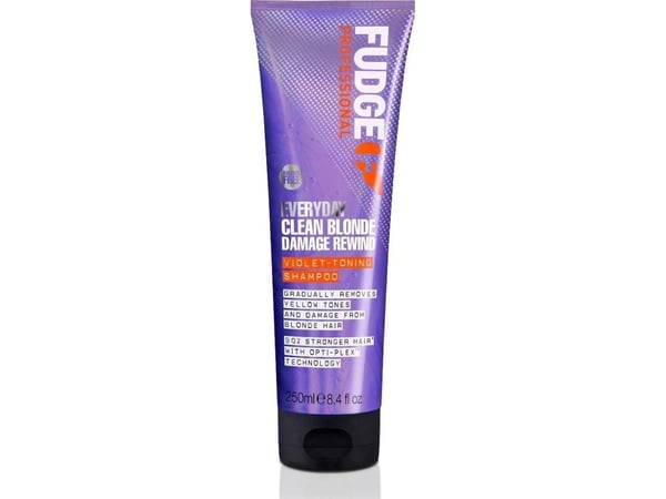 Fudge FUDGE_Every Day Clean Blonde Damage Rewind Shampoo regenererende og litt tonende sjampo for blondt hår 250ml