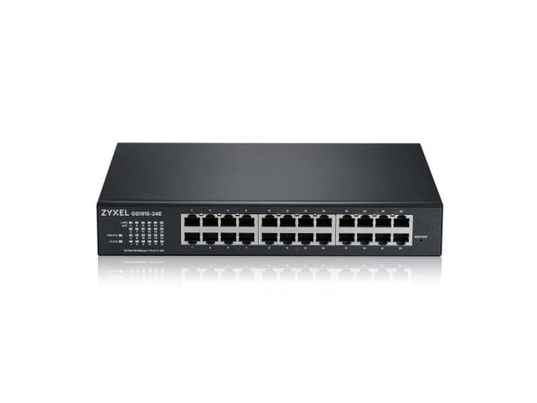 Zyxel GS1915 Series GS1915-24E - Switch - NebulaFLEX-kompatibel - smart - 24 x 10/100/1000 - stasjonær, veggmonterbar