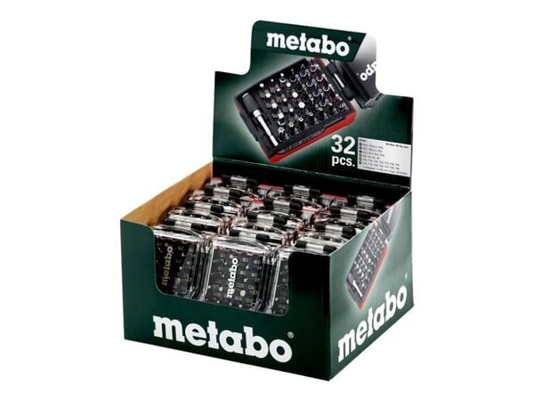 Metabo - Spissett for skrutrekker - 32 deler - torx, phillips, pozidriv, hex, slot, inngrepssikret torx - lengde: 25 mm - for Metabo BS 14.4 MOBILE...