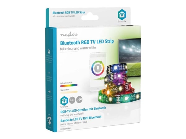 Nedis SmartLife - Lysslynge - LED - 4 W - klasse F - RGB/varmt til kjølig hvitt lys - 2700-6500 K - 2 m