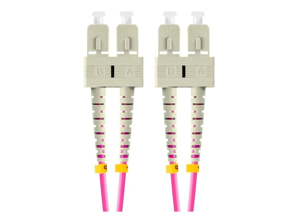 Lanberg - Koblingskabel - SC/UPC-multimodus (hann) til SC/UPC-multimodus (hann) - 5 m - 3 mm - fiberoptisk - dupleks - 50 / 125 mikroner - OM4 - ha...