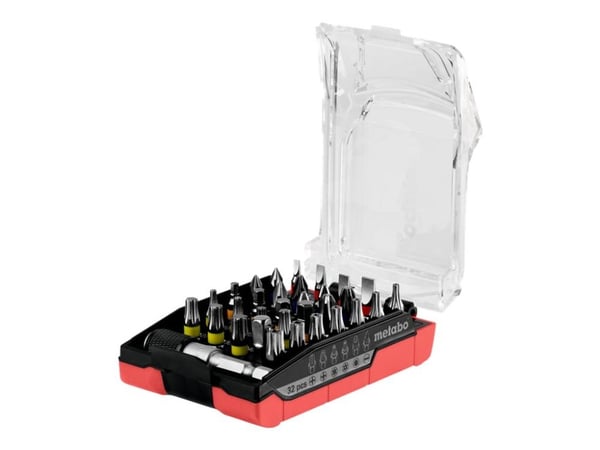 Metabo - Spissett for skrutrekker - 32 deler - torx, phillips, pozidriv, hex, slot, inngrepssikret torx - lengde: 25 mm - for Metabo BS 14.4 MOBILE...