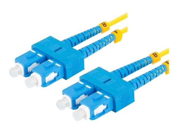 Lanberg - Koblingskabel - SC/UPC-enkeltmodus (hann) til SC/UPC-enkeltmodus (hann) - 10 m - 3 mm - fiberoptisk - dupleks - 9 / 125 micron - G.657.A1...