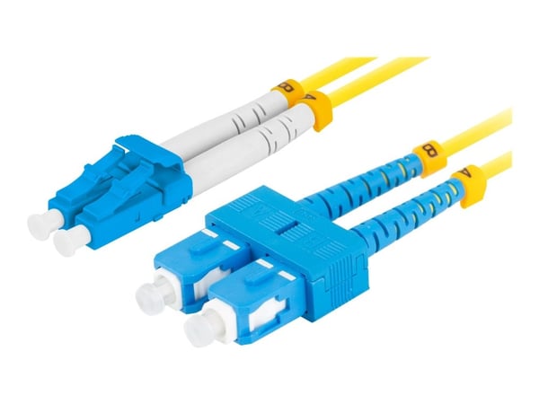 Lanberg - Patch-kabel - SC/UPC enkelläge (hane) till LC/UPC enkelläge (hane) - 5 m - 3 mm - fiberoptisk - duplex - 9 / 125 mikrometer - G.657.A1 - ...