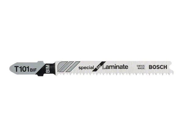 Bosch special for Laminate T 101 BIF - Stikksagblad - for tre, heltre, laminat, laminerte paneler, høytrykkslaminat (HPL), multiplex panels - 5 del...