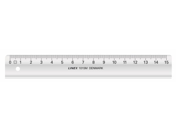 Linex 1015M, Line gauge, Styrenakrylonitril (SAN), Grå, cm, MM Fiber, Danmark, 15 cm