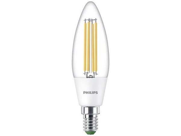 Philips - LED-lyspære - form: B35 - klar finish - E14 - 2.3 W (ekvivalent 40 W) - klasse A - hvitt lys - 3000 K