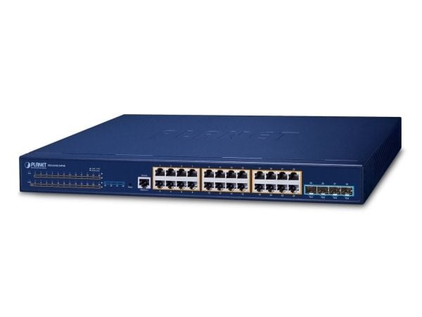 PLANET Layer 3 24-Port 10/100/1000T, Hallittu, L3, Gigabit Ethernet (10/100/1000), Täysin kaksipuolinen, Telineasennus, 1U