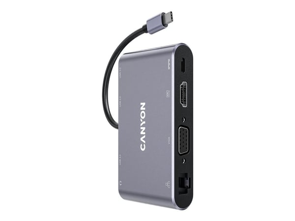 Canyon DS-14 - Dokkingstasjon - USB-C - VGA, HDMI - GigE