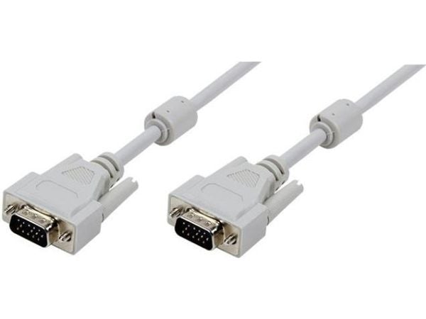 LogiLink D-Sub, 1.8 m, 1,8 m, VGA (D-Sub), VGA (D-Sub), Grå, Nickel, Hankjønn/hankjønn