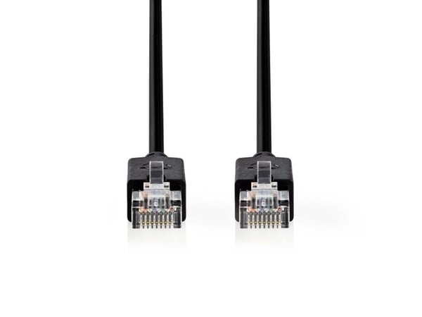 Nedis Cat 6 kabel | RJ45-kontakt | F/UTP | 10,0 m | runde | LSZH / PVC | Antrasitt | Emballasje med visningsvindu