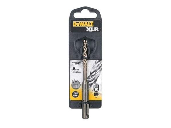 DeWALT DT8912-QZ, Poravasara, 6 mm, 110 mm, Betoni, kivi, 5 cm, SDS-plus, SDS-plus