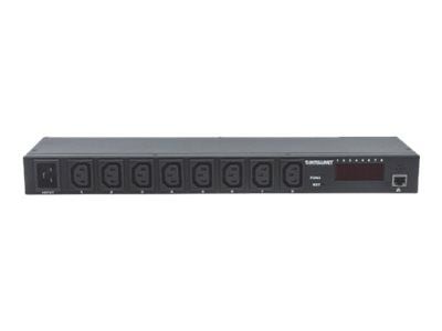 Intellinet 19" Intelligent 8-Port PDU, 19" Rackmountable C13 Intelligent Power Distribution Unit; Monitors Power, Temperature and Humidity - Tehonj...