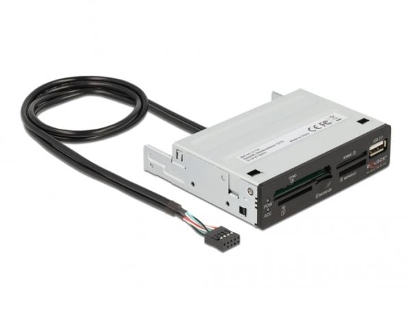 Delock - Kortleser - 3,5" (MS, MS PRO, MMC, MS Duo, xD, CF, microSD, microSDHC, microSDXC) - USB 2.0