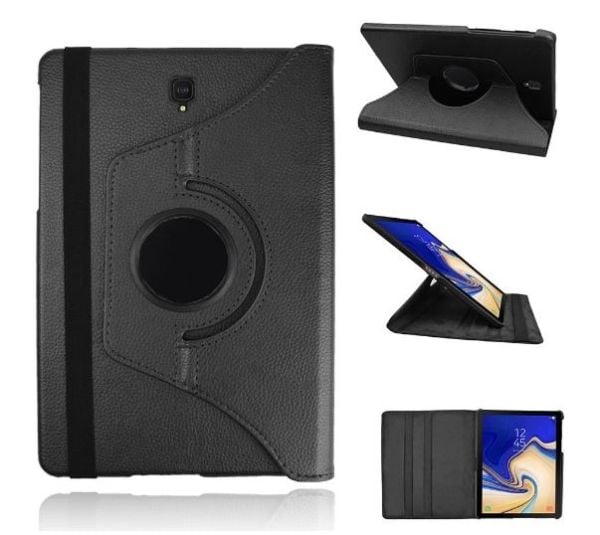 Deksel med flip og rotasjon til Samsung Galaxy S4 10,5" - Svart