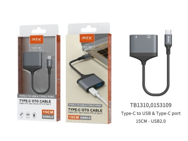 Holmes MTK OTG-hub USB-C til USB-C + USB 3.0