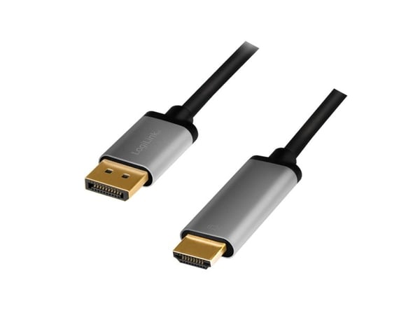 LogiLink CDA0107, 2 m, DisplayPort, HDMI, Hanstik, Hanstik, Hanstik, 3840 x 2160 pikseliä