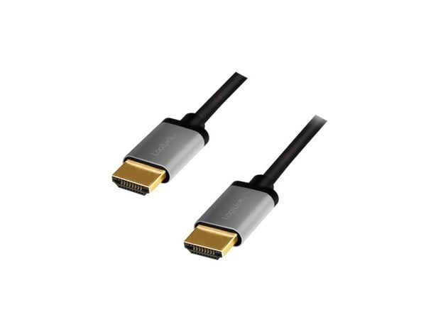LogiLink CHA0101, 2 m, HDMI Type A (Standard), HDMI Type A (Standard), 3D, 18 Gbit/sek, musta, harmaa
