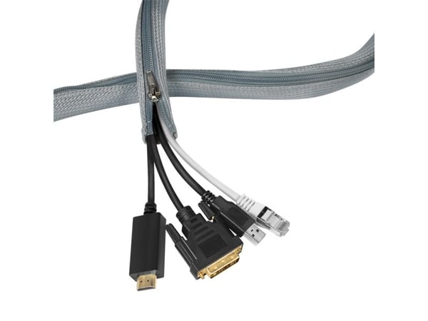 LogiLink KAB0071, Kabelstyring, Grå, Polyester, Ridseresistent, Varmeresistent, 1000 m, 30 mm